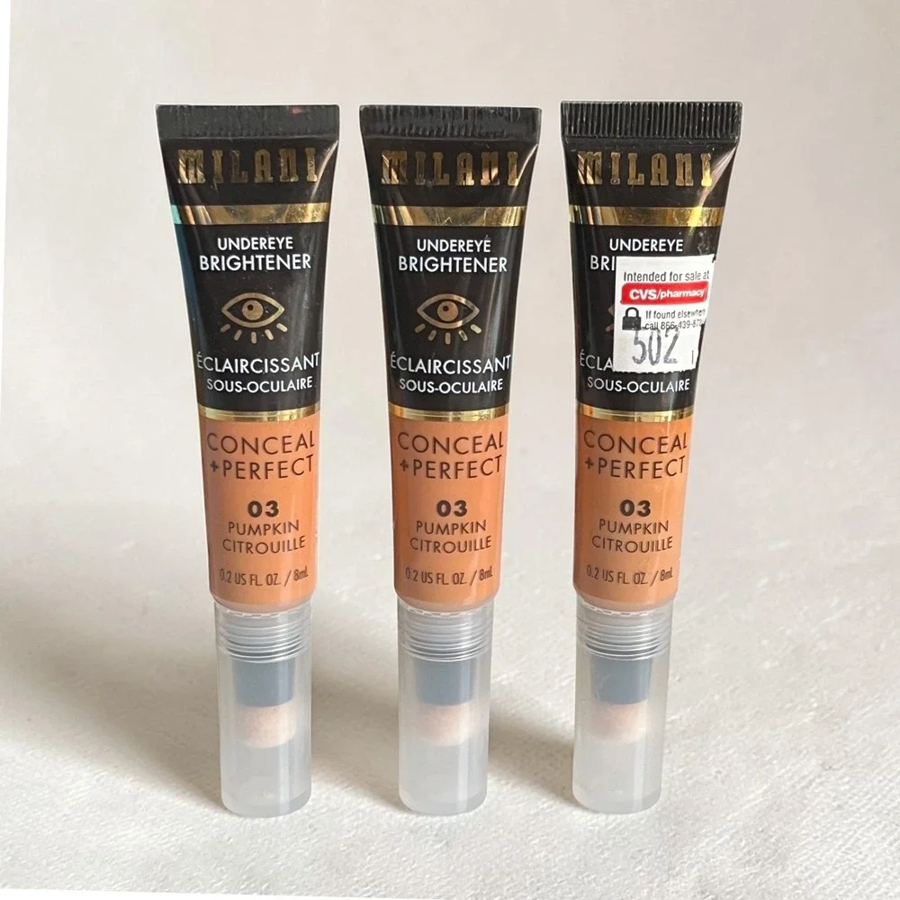 Milani Conceal + Perfect Undereye Brightener 0.2oz 03 Pumpkin Color Correct 3pk
